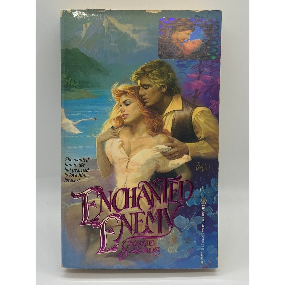 Zebra Enchanted Enemy Cassie Edwards Paperback Good 1987 Historical Romance